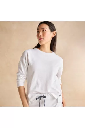 The White Company Women Hoodies - Organic-Cotton Loopback-Notch Sweatshirt, , XS