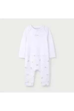 The White Company Sleepsuits - Spring Bunny Mock-Top Sleepsuit (0–24mths), , 3-6M