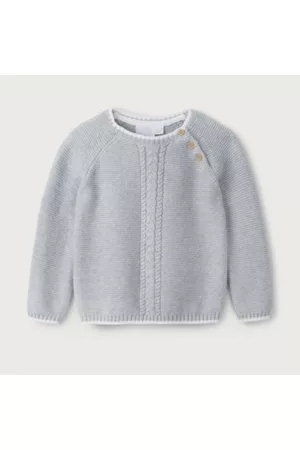 The White Company Girls Sweaters - Cable-Knit Organic-Cotton Jumper (0–24mths), , 1-1 1/2Y
