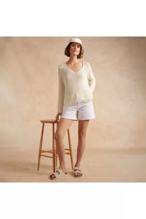 The White Company Women Shorts - Organic Cotton Denim Shorts, , 8