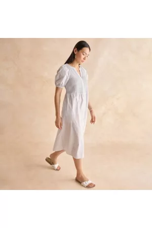 The White Company Women Graduation Dresses - Organic Cotton Dress with Smocking, , 6