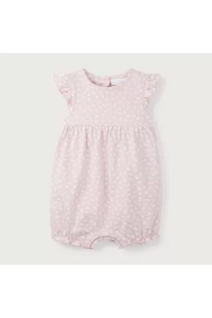 The White Company Girls T-Shirts - Katy Floral Jersey Shortie Romper (0–24mths), , 0-3M