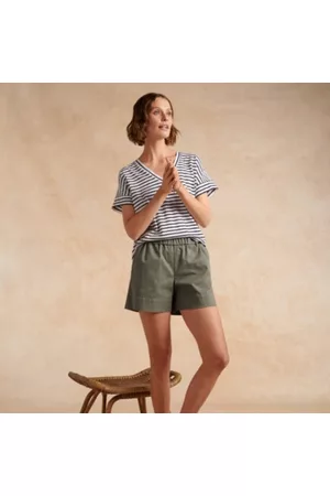 The White Company Women Shorts - Elasticated Waist Cotton Shorts, , 14