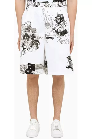 Comme des Garçons Men Bermudas - Graphic-print bermuda t in white