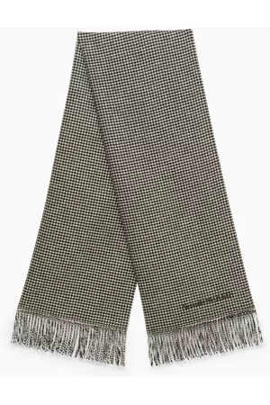 Alexander McQueen And white wool check scarf
