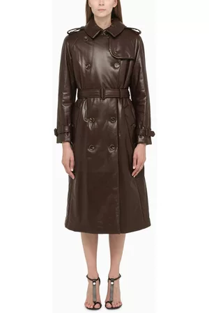 Burberry Waterloo trench coat in dark leather