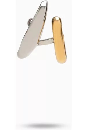 Alexander McQueen Single earring in two-tone brass