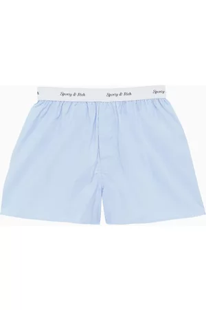 Sporty & Rich Blue poplin shorts