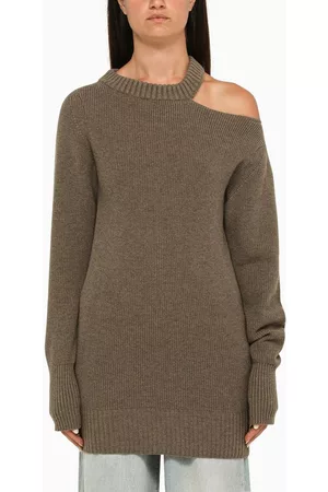 SACAI Dove grey unstructured wool sweater