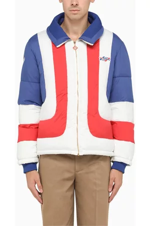 Casablanca Blue/white/red quilted nylon padded jacket