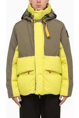 Parajumpers Grey/yellow padded nylon down jacket