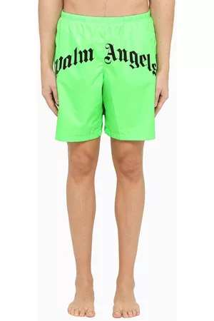 Palm Angels Men Boxer Shorts - Fluo nylon beach boxer shorts