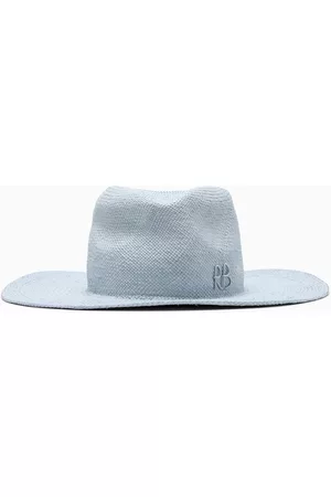 Ruslan Baginskiy Blue raffia hat