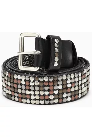 Golden Goose Leather belt with all-over studs