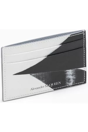 Alexander McQueen Men Wallets - /white shaded leather card holder