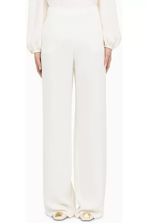 VALENTINO Ivory wool trousers