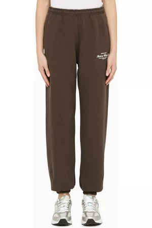 Sporty & Rich Chocolate jogging pants with logo