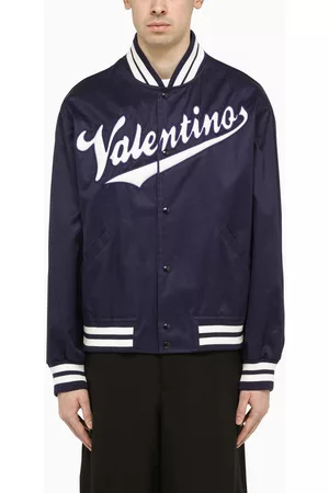 VALENTINO Indigo cotton bomber jacket