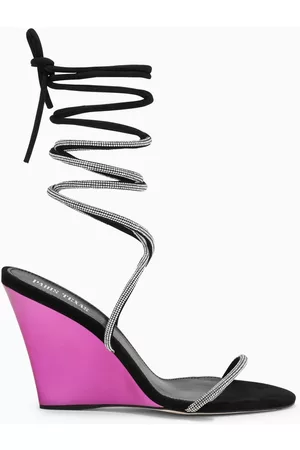 PARIS TEXAS Women Wedge Sandals - Willow /fuchsia sandal