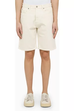 Foret Men Bermudas - Ivory cotton bermuda pants