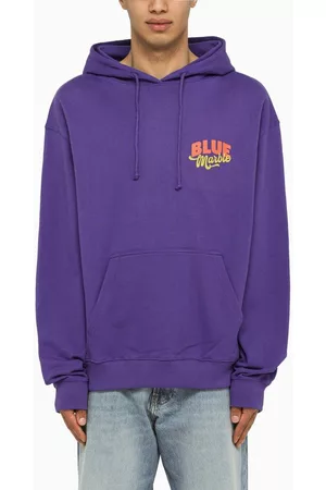 Bluemarble Purple hoodie with print