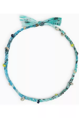 Alanui Men Necklaces - Light lue cotton Bandana necklace