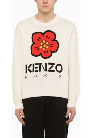 Kenzo Intarsia white sweater