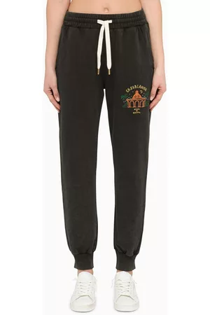 Casablanca Black sports trousers with embroidery