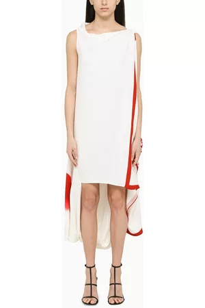 Salvatore Ferragamo Women Asymmetrical Dresses - White and asymmetric dress