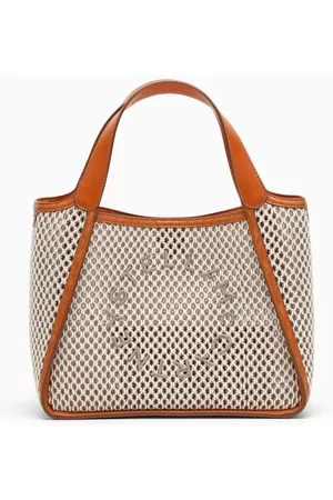 Stella McCartney Women Luggage - Stella Logo ivory/leather tote bag