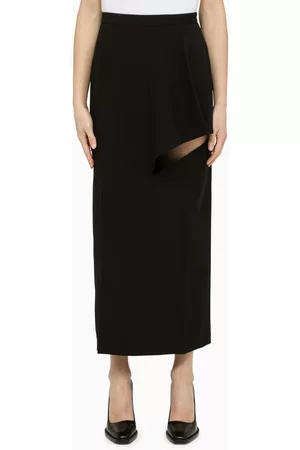 Alexander McQueen Women Midi Skirts - Wool midi skirt