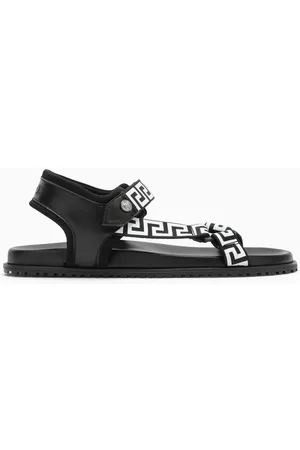 VERSACE Men Sandals - Greca leather sandal