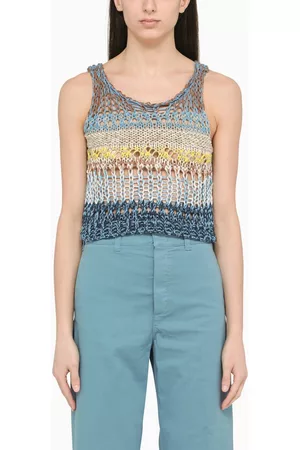Roberto Collina Women Tops - Multicoloured perforated knit top