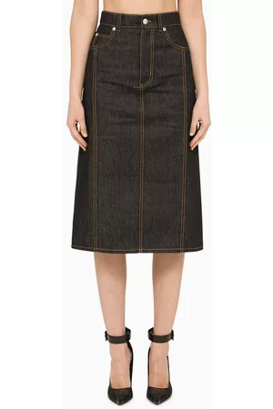 Alexander McQueen Women Pencil Denim Skirts - Denim pencil skirt