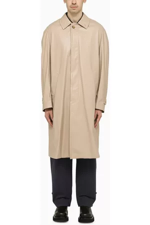 4SDESIGNS Men Trench Coats - Coated single-breasted trench coat