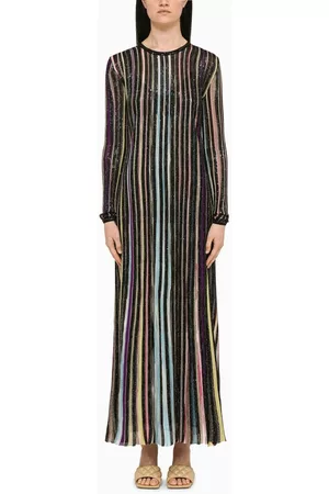 Missoni Women Long Knitted Dresses - Striped knit long dress
