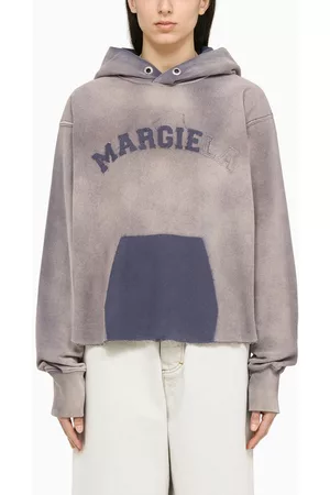 Maison Margiela Women Sweatshirts - Vintage-effect lilac sweatshirt