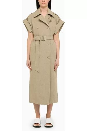 Max Mara Women Trench Coats - Linen trench dress