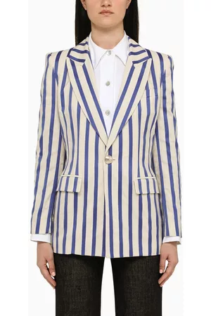 Vivienne Westwood Women Blazers - /white striped single-breasted blazer