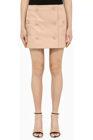 Burberry Women Trench Coats - Nude cotton trench miniskirt