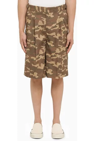 PT Torino Men Bermudas - Camouflage pattern tailored bermuda shorts