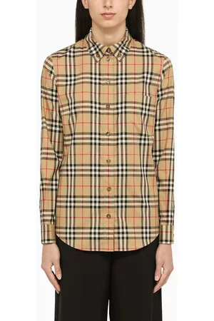 Burberry Women Shirts - Check cotton button-down shirt