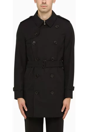Burberry Men Trench Coats - Midnight double-breasted cotton trench coat