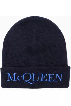 Alexander McQueen Men Hats - Navy cashmere knit hat