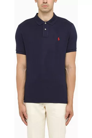 Ralph Lauren Men Polo T-Shirts - Newport navy polo shirt with logo