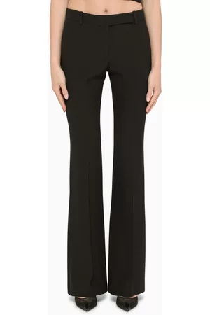 Alexander McQueen Women Wide Leg Pants - Viscose flared trousers