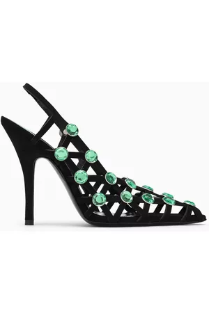 The Attico Women High Heels - /green pumps with rhinestones