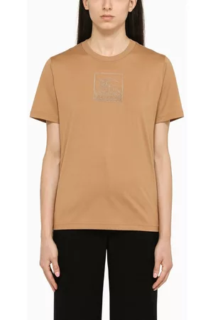 Burberry Women T-Shirts - Camel jersey T-shirt