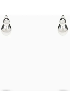 Bottega Veneta Silver Double Drop Earrings