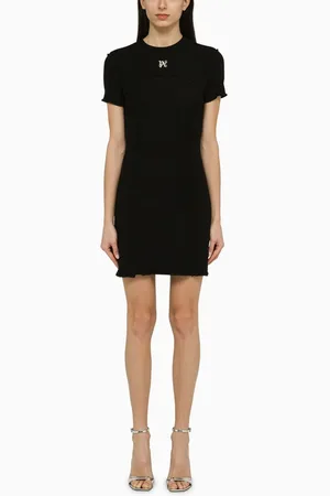 Palm Angels Cotton mini dress with logo